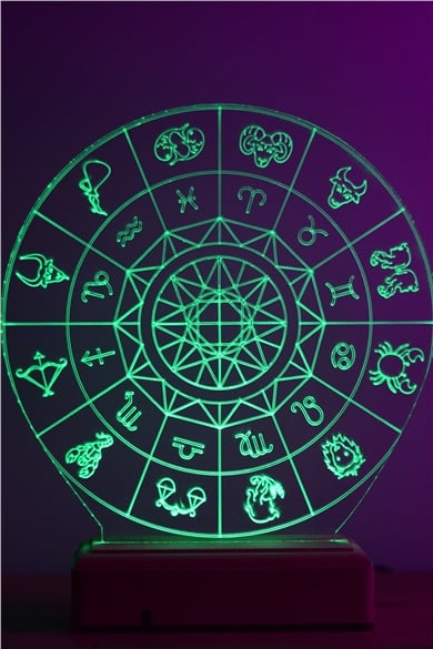 3D Astroloji Burçlar 16 Renk Gece Lambası