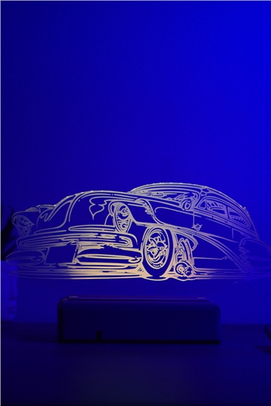 Klasik Araba 3d 16 Renk Gece Lambası