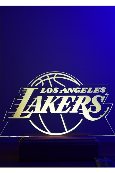 Los Angeles Lakers NBA 16 Renk Gece Lambası